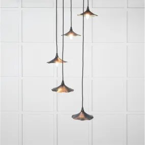 Smooth Brass Flora Cluster Pendant in Dusk | From The Anvil