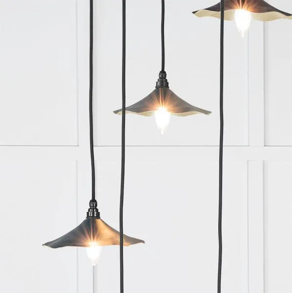 Smooth Brass Flora Cluster Pendant in Dusk | From The Anvil