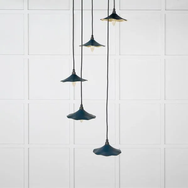 Smooth Brass Flora Cluster Pendant in Dusk | From The Anvil