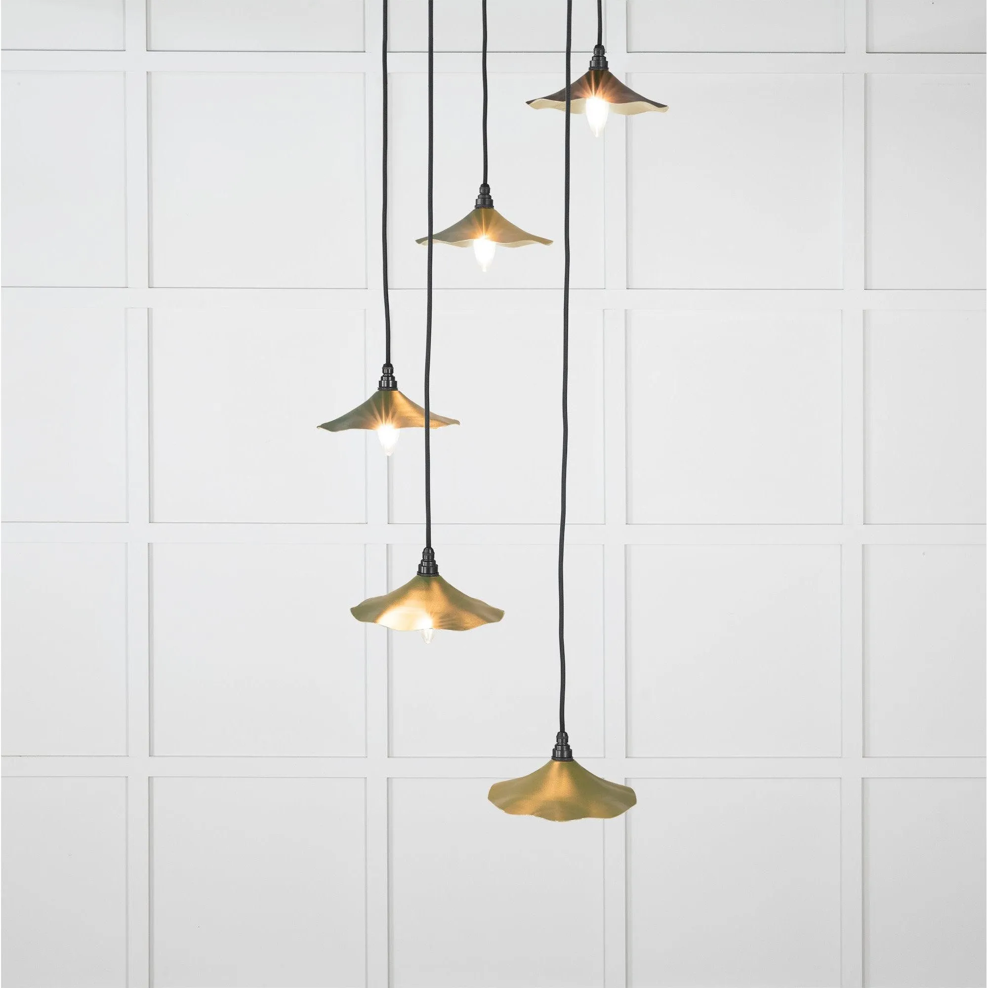 Smooth Brass Flora Cluster Pendant in Heath | From The Anvil