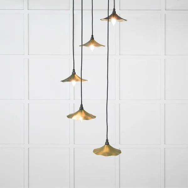 Smooth Brass Flora Cluster Pendant in Heath | From The Anvil