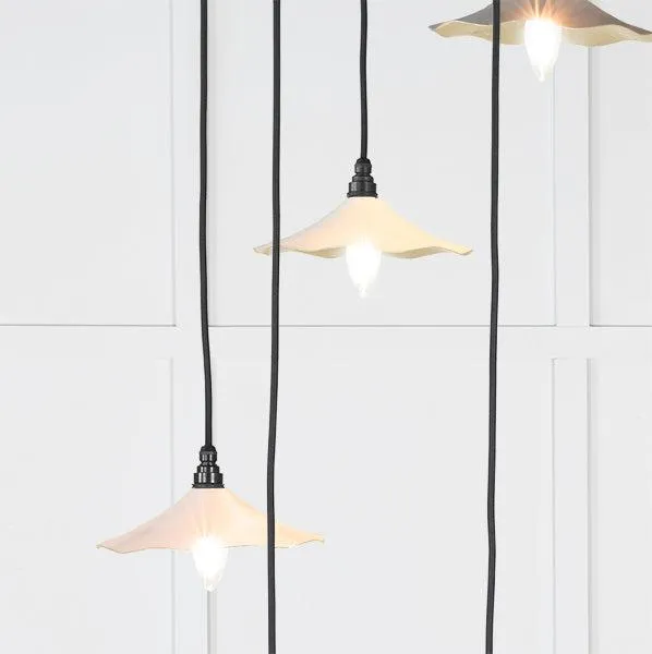 Smooth Brass Flora Cluster Pendant in Teasel | From The Anvil