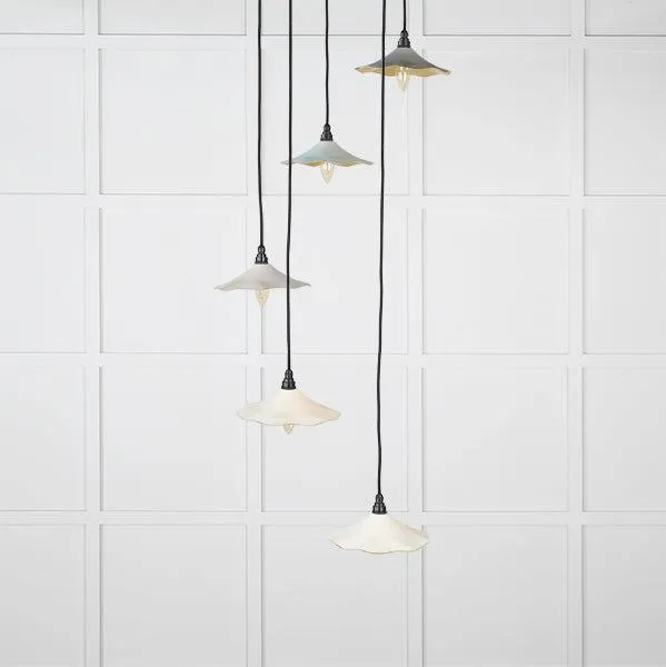 Smooth Brass Flora Cluster Pendant in Teasel | From The Anvil