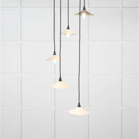 Smooth Brass Flora Cluster Pendant in Teasel | From The Anvil