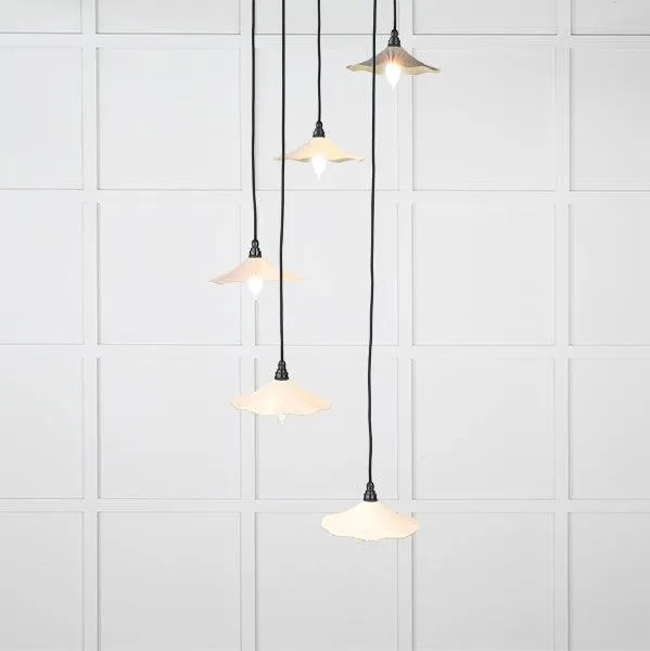 Smooth Brass Flora Cluster Pendant in Teasel | From The Anvil