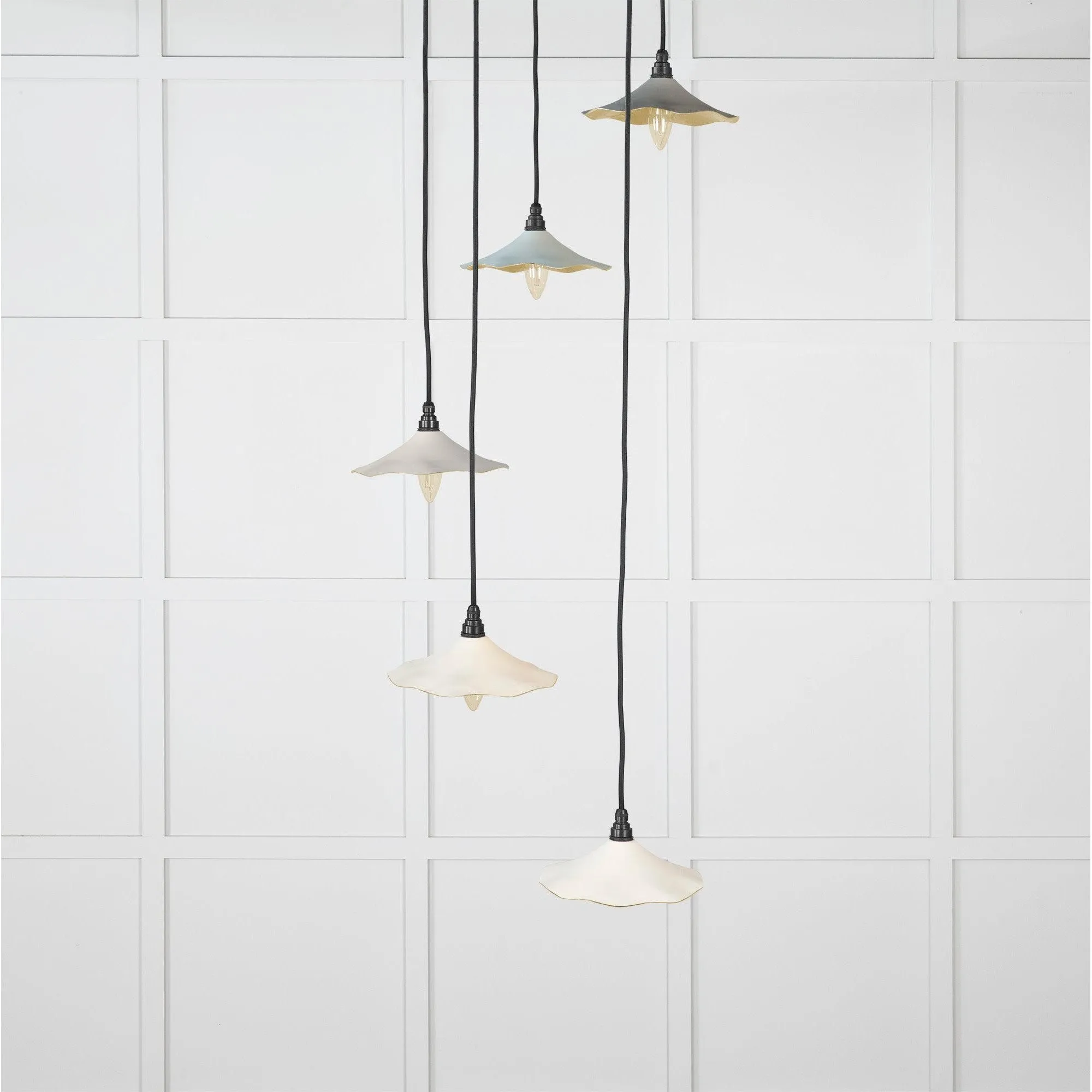 Smooth Brass Flora Cluster Pendant in Teasel | From The Anvil