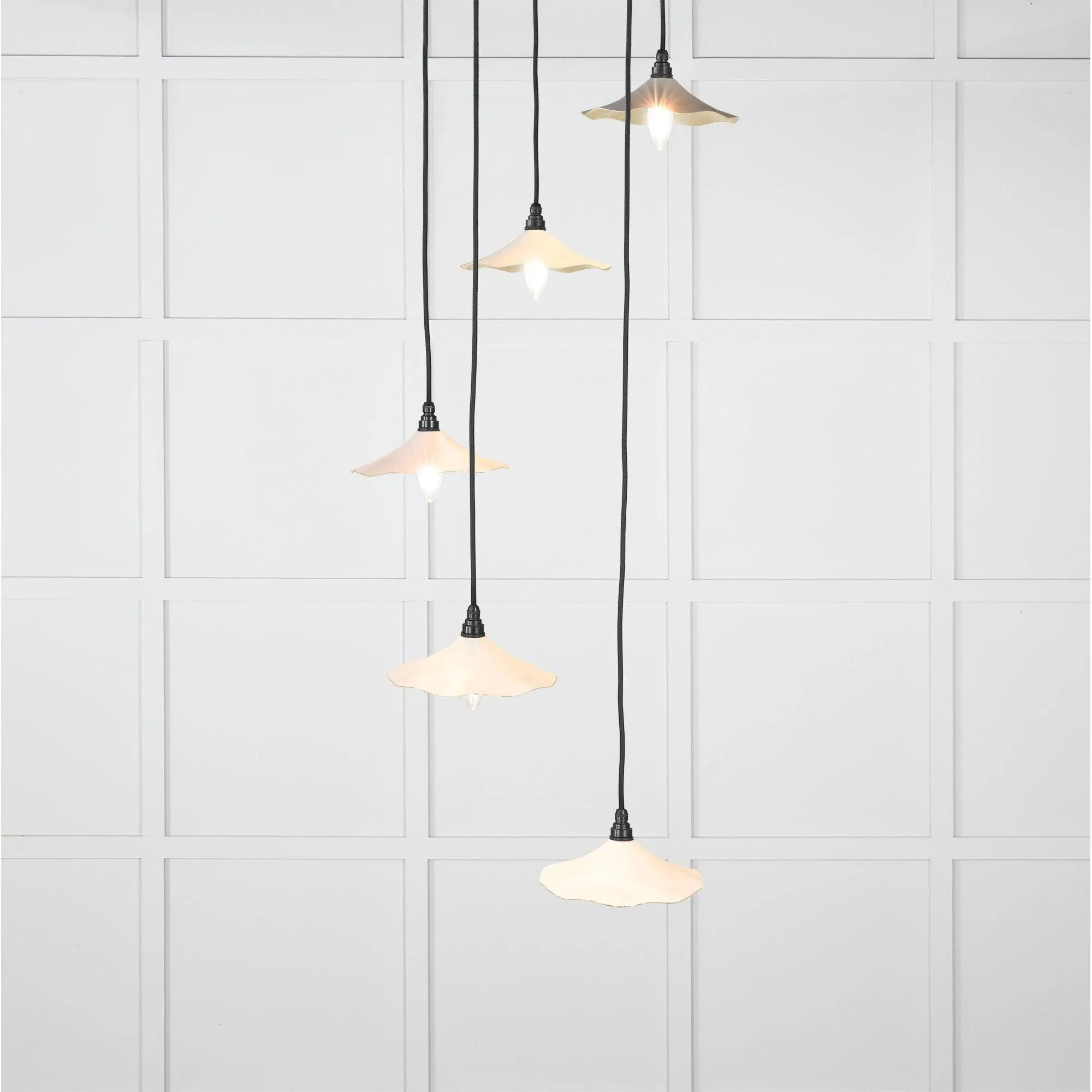 Smooth Brass Flora Cluster Pendant in Teasel | From The Anvil