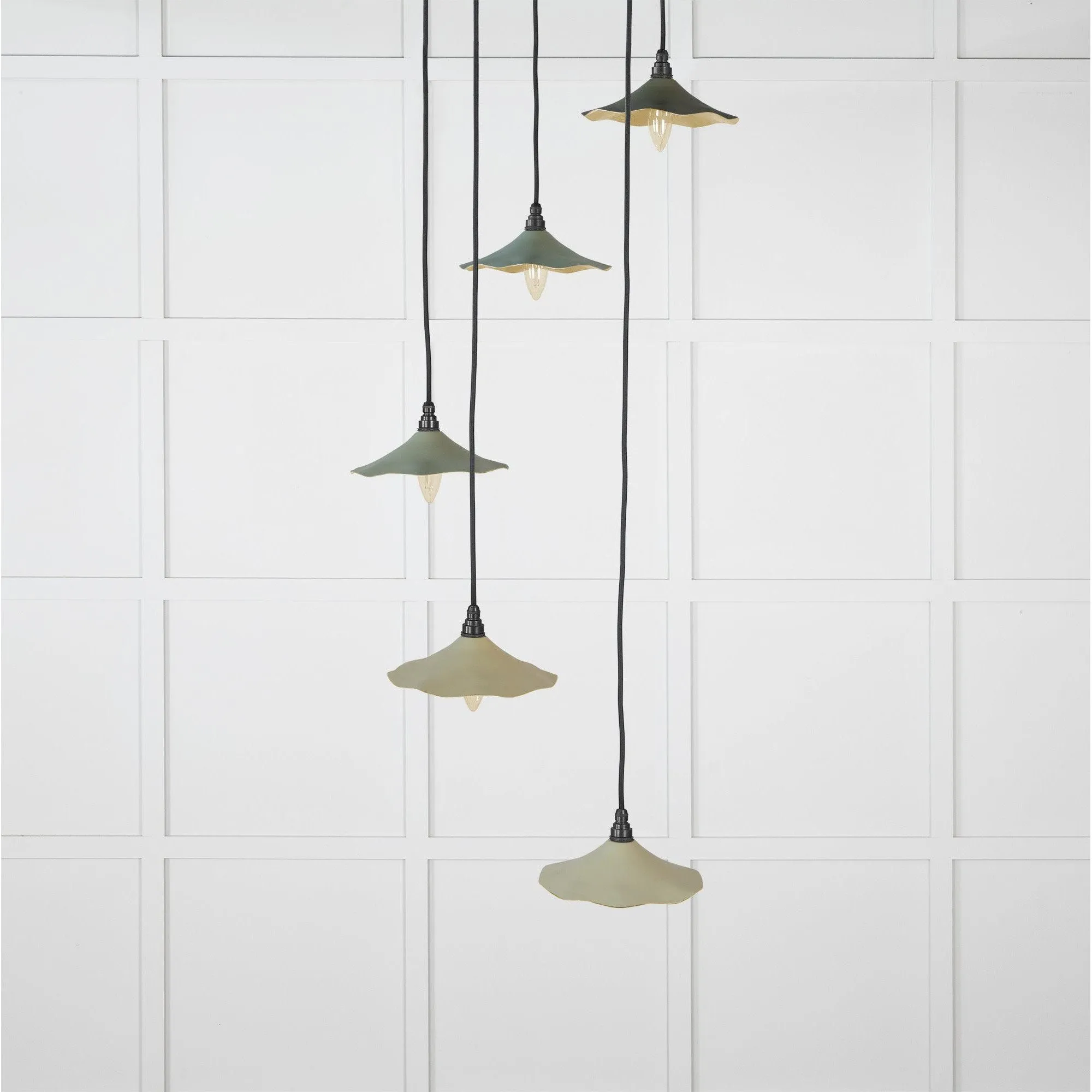 Smooth Brass Flora Cluster Pendant in Tump | From The Anvil
