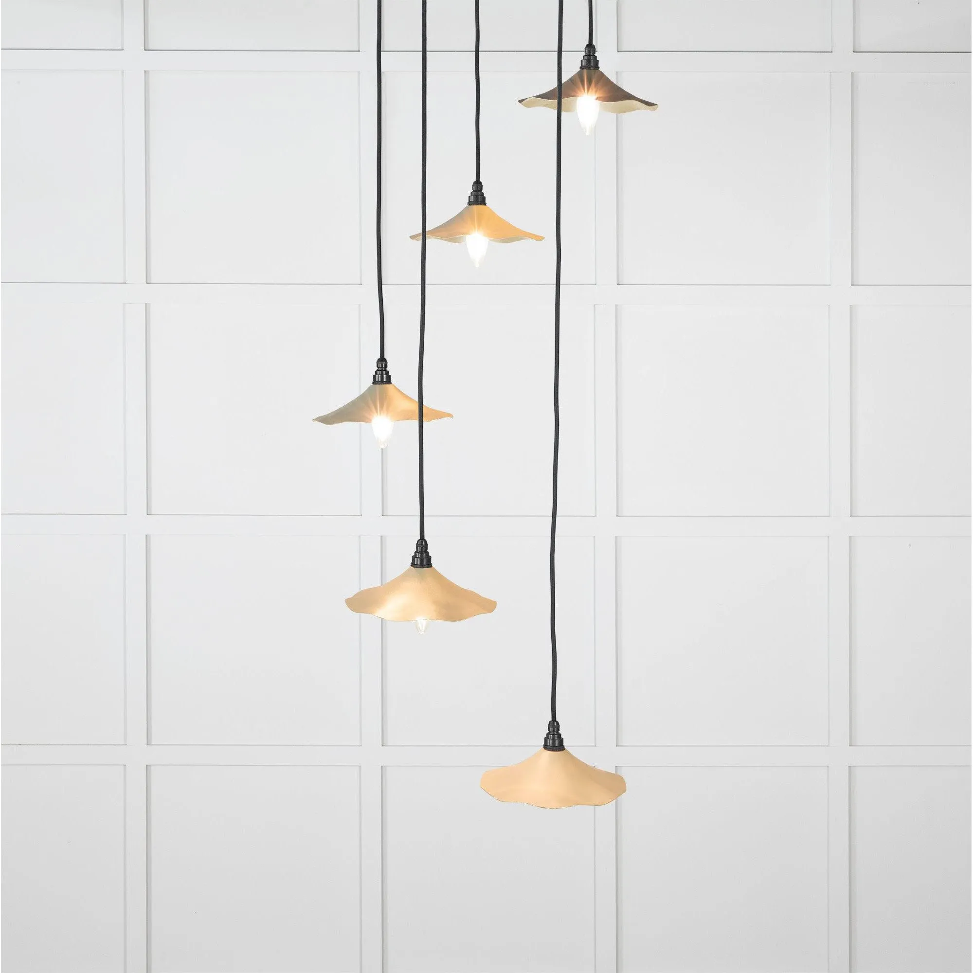 Smooth Brass Flora Cluster Pendant in Tump | From The Anvil