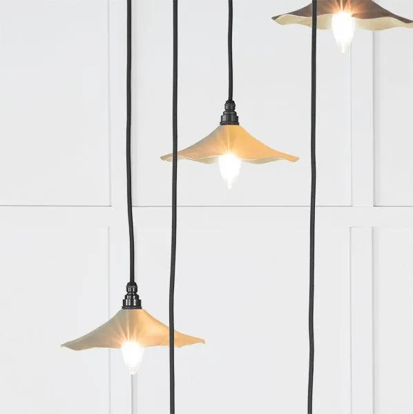 Smooth Brass Flora Cluster Pendant in Tump | From The Anvil