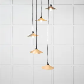 Smooth Brass Flora Cluster Pendant in Tump | From The Anvil