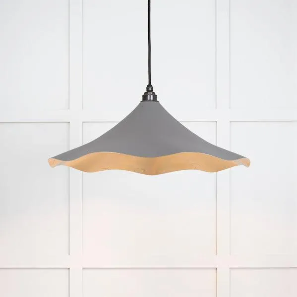 Smooth Brass Flora Pendant in Bluff | From The Anvil