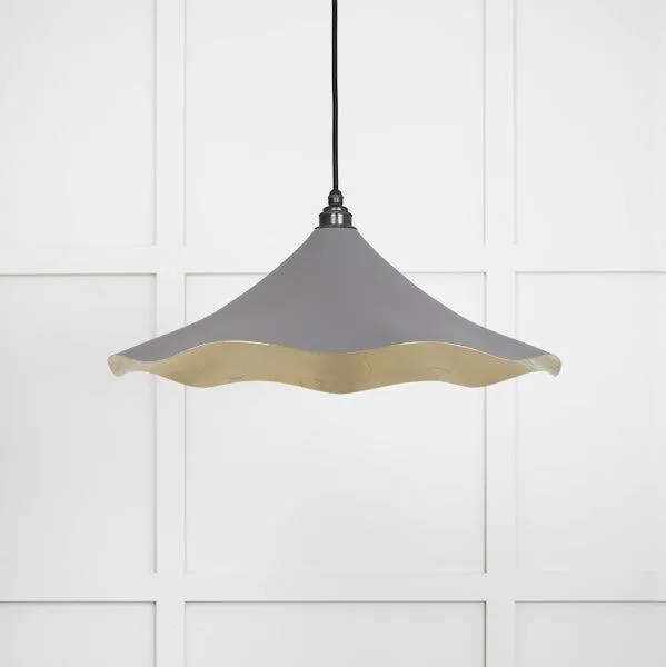 Smooth Brass Flora Pendant in Bluff | From The Anvil