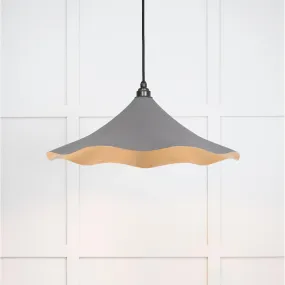 Smooth Brass Flora Pendant in Bluff | From The Anvil