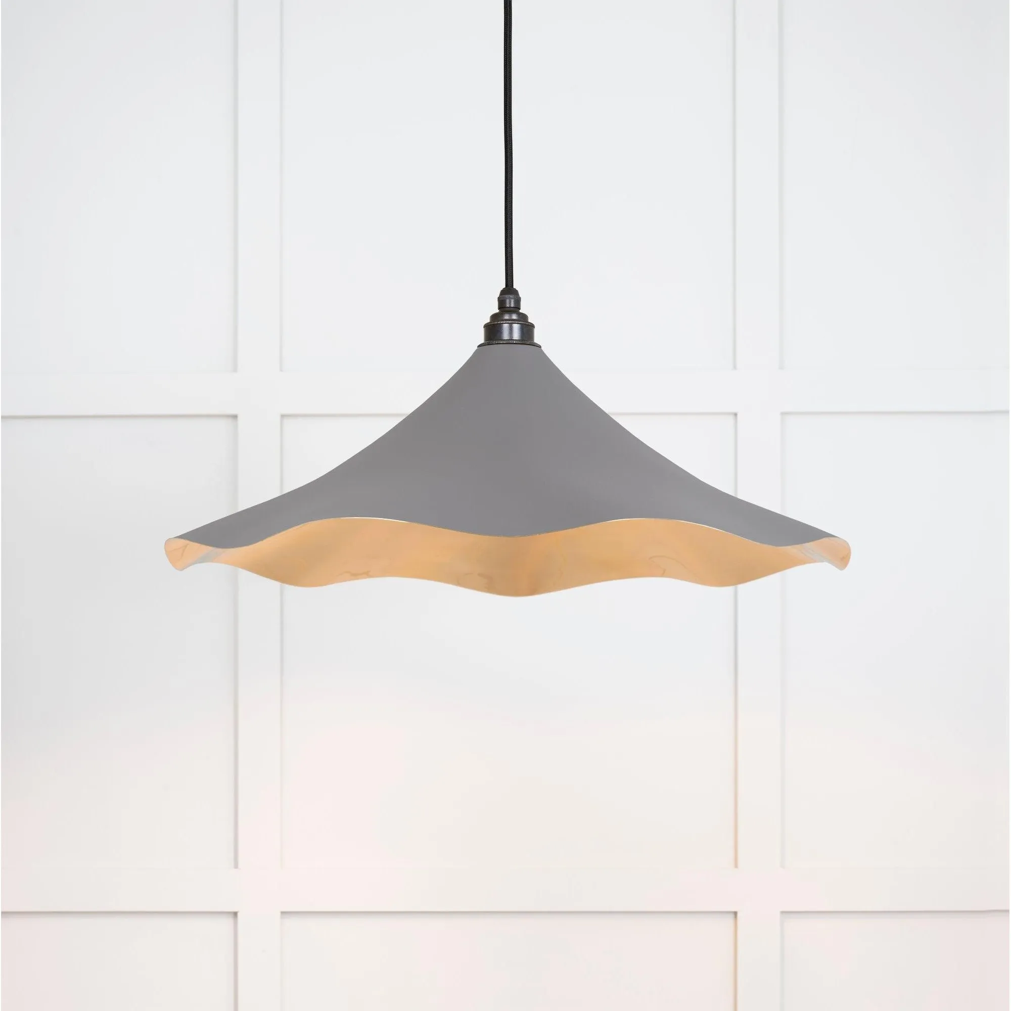 Smooth Brass Flora Pendant in Bluff | From The Anvil