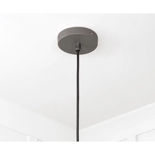 Smooth Brass Flora Pendant in Bluff | From The Anvil