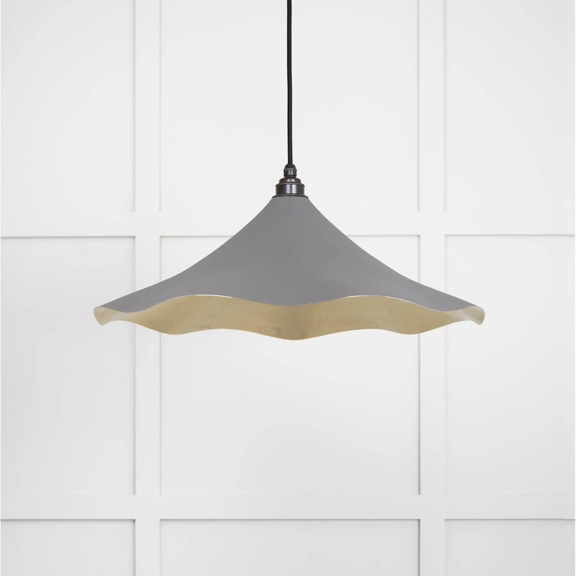 Smooth Brass Flora Pendant in Bluff | From The Anvil