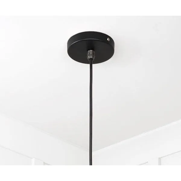 Smooth Brass Flora Pendant in Elan Black | From The Anvil