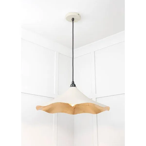 Smooth Brass Flora Pendant in Teasel | From The Anvil