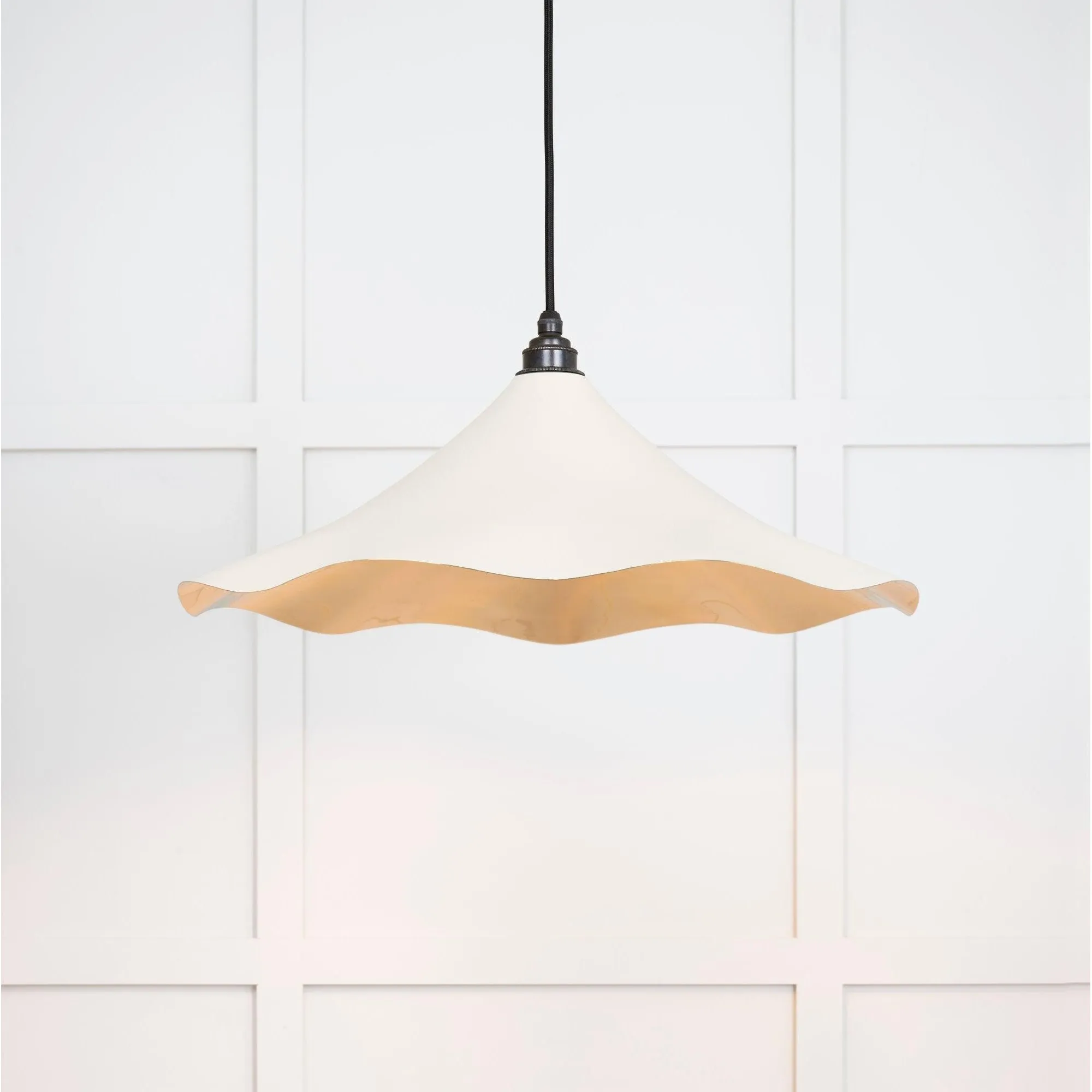 Smooth Brass Flora Pendant in Teasel | From The Anvil