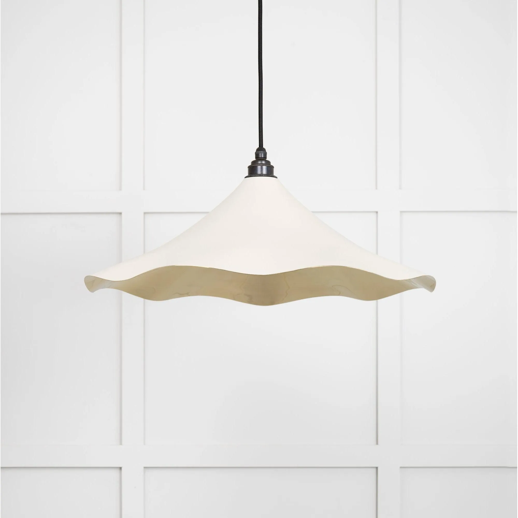 Smooth Brass Flora Pendant in Teasel | From The Anvil