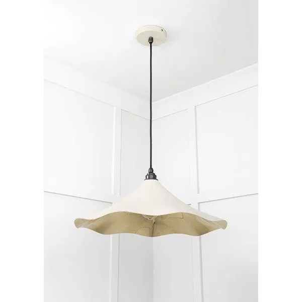 Smooth Brass Flora Pendant in Teasel | From The Anvil