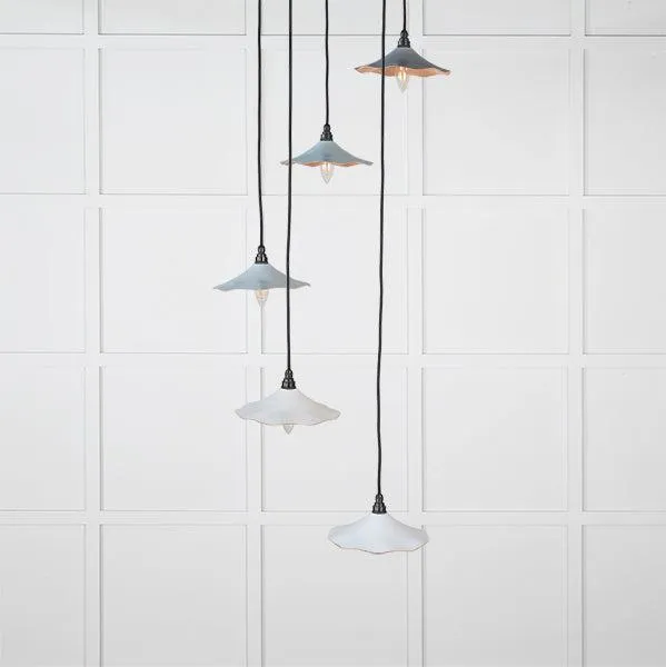 Smooth Copper Flora Cluster Pendant in Birch | From The Anvil