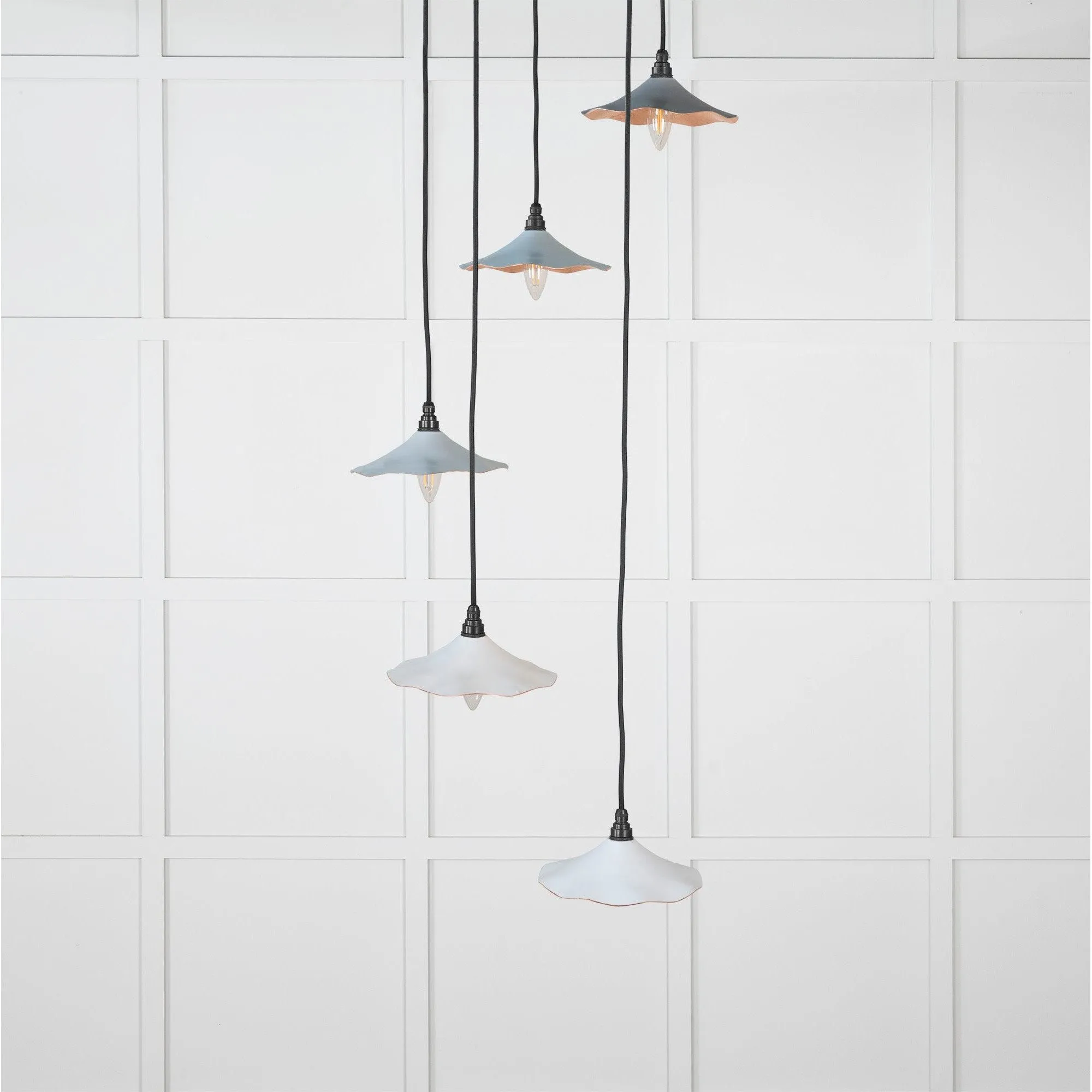 Smooth Copper Flora Cluster Pendant in Birch | From The Anvil