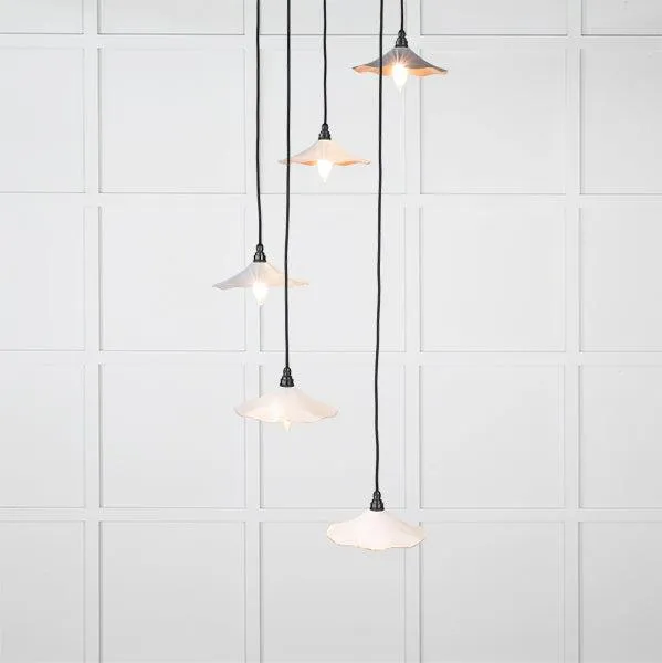 Smooth Copper Flora Cluster Pendant in Birch | From The Anvil