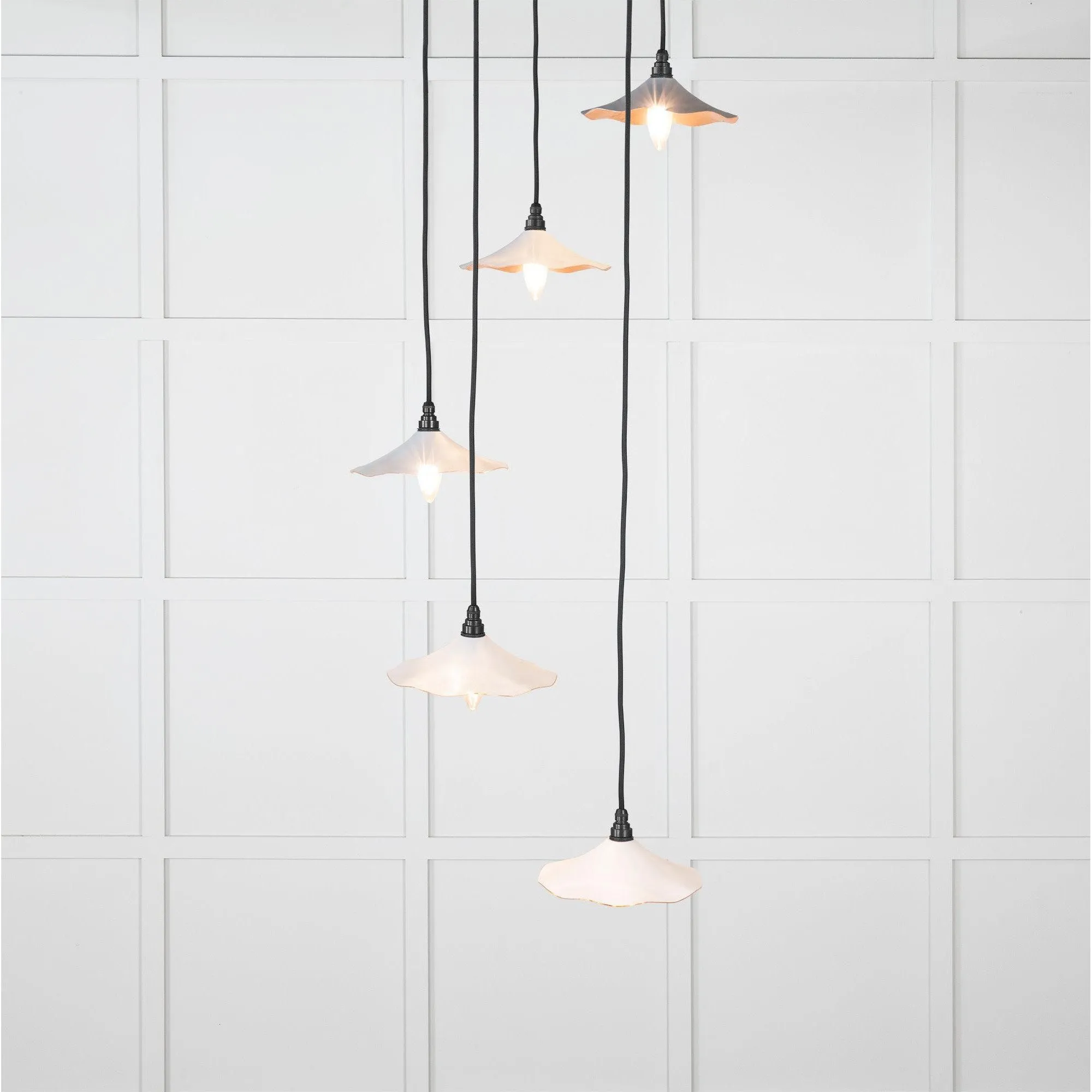 Smooth Copper Flora Cluster Pendant in Birch | From The Anvil