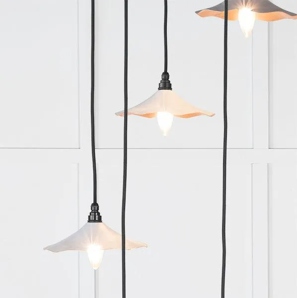 Smooth Copper Flora Cluster Pendant in Birch | From The Anvil