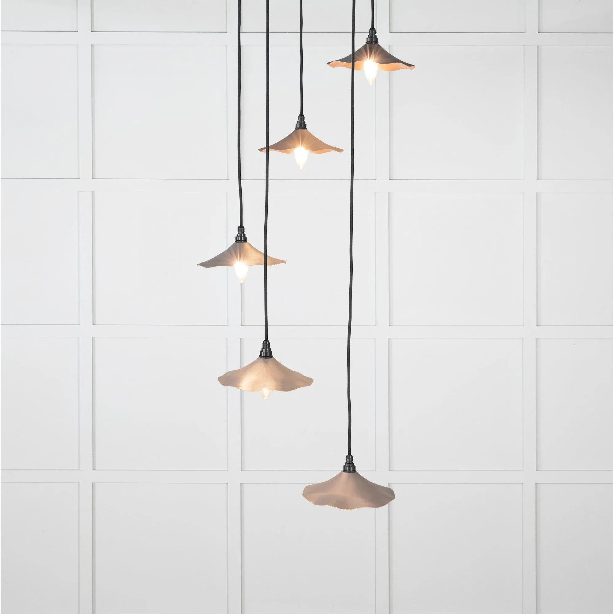 Smooth Copper Flora Cluster Pendant in Bluff | From The Anvil