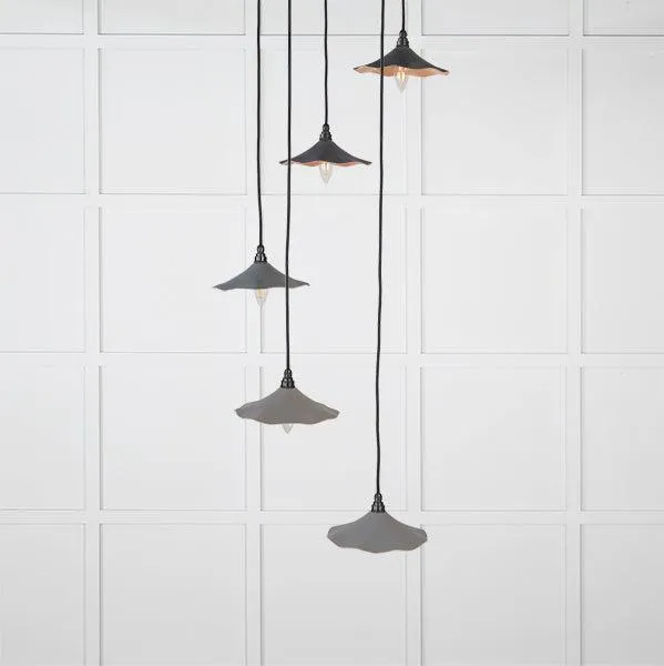 Smooth Copper Flora Cluster Pendant in Bluff | From The Anvil