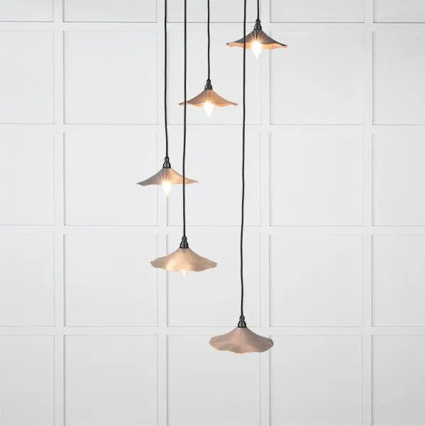 Smooth Copper Flora Cluster Pendant in Bluff | From The Anvil