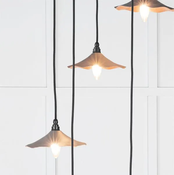 Smooth Copper Flora Cluster Pendant in Bluff | From The Anvil