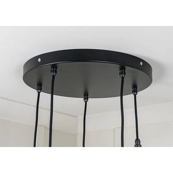 Smooth Copper Flora Cluster Pendant in Elan Black | From The Anvil