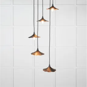 Smooth Copper Flora Cluster Pendant in Elan Black | From The Anvil