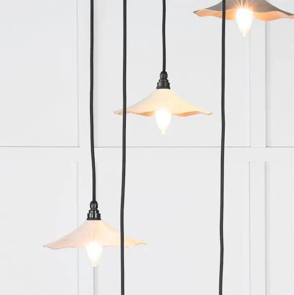 Smooth Copper Flora Cluster Pendant in Teasel | From The Anvil