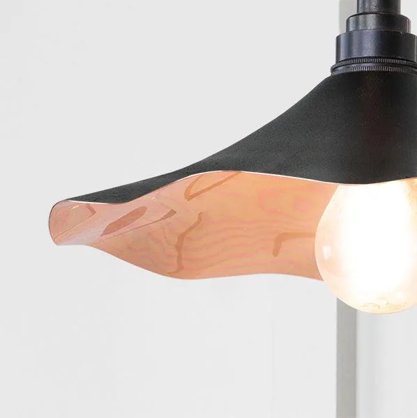 Smooth Copper Flora Wall Light in Elan Black | From The Anvil