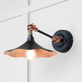 Smooth Copper Flora Wall Light in Elan Black | From The Anvil