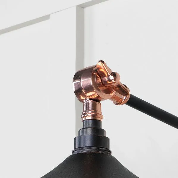 Smooth Copper Flora Wall Light in Elan Black | From The Anvil