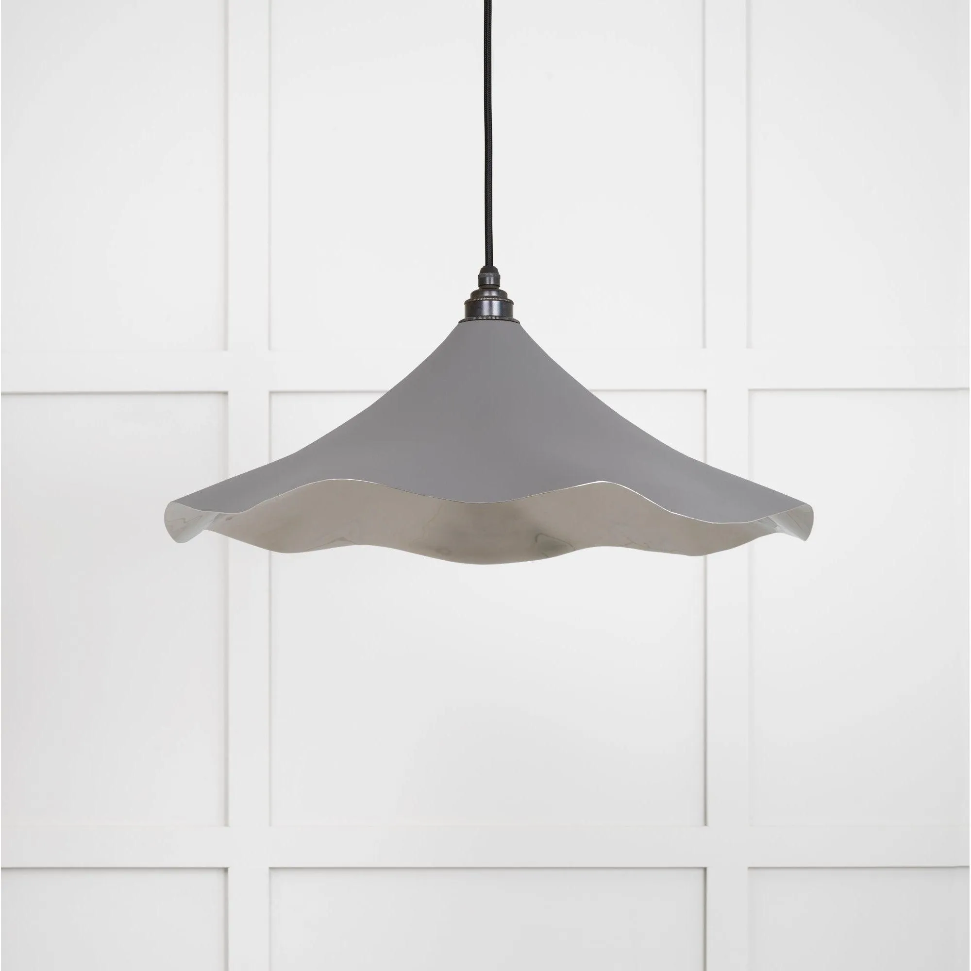 Smooth Nickel Flora Pendant in Bluff | From The Anvil