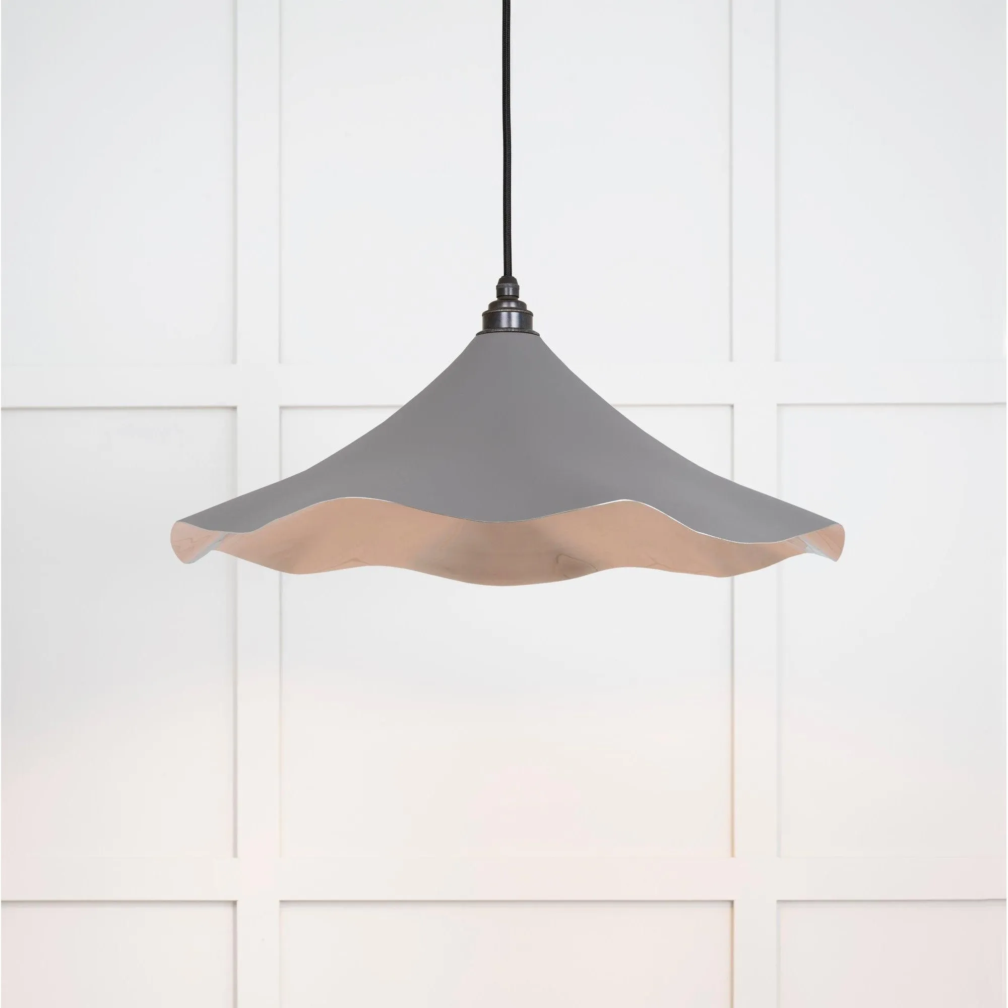 Smooth Nickel Flora Pendant in Bluff | From The Anvil