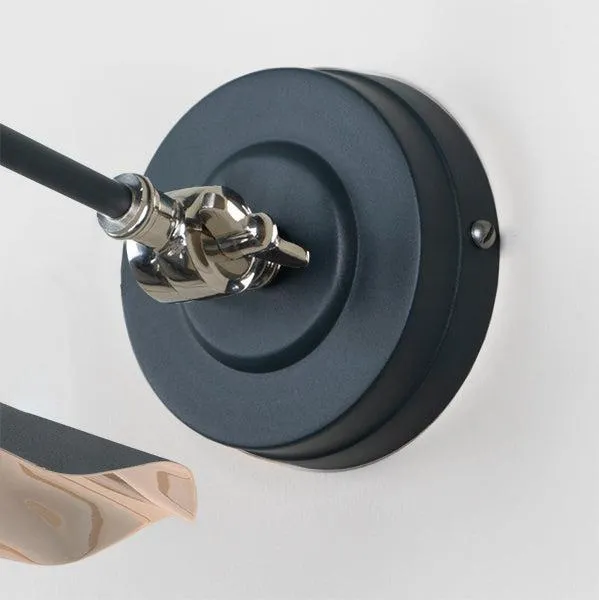Smooth Nickel Flora Wall Light in Soot | From The Anvil
