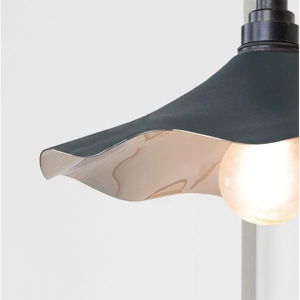 Smooth Nickel Flora Wall Light in Soot | From The Anvil