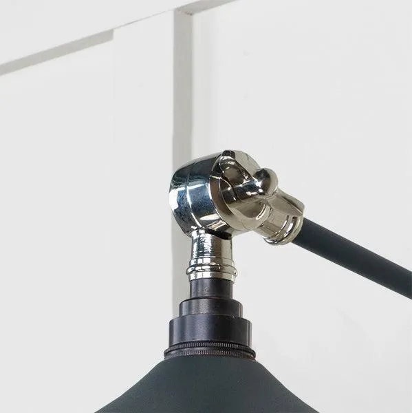 Smooth Nickel Flora Wall Light in Soot | From The Anvil