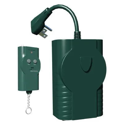 Stanley 2-Outlet Twin Outdoor Electrical Remote with Photocell Option