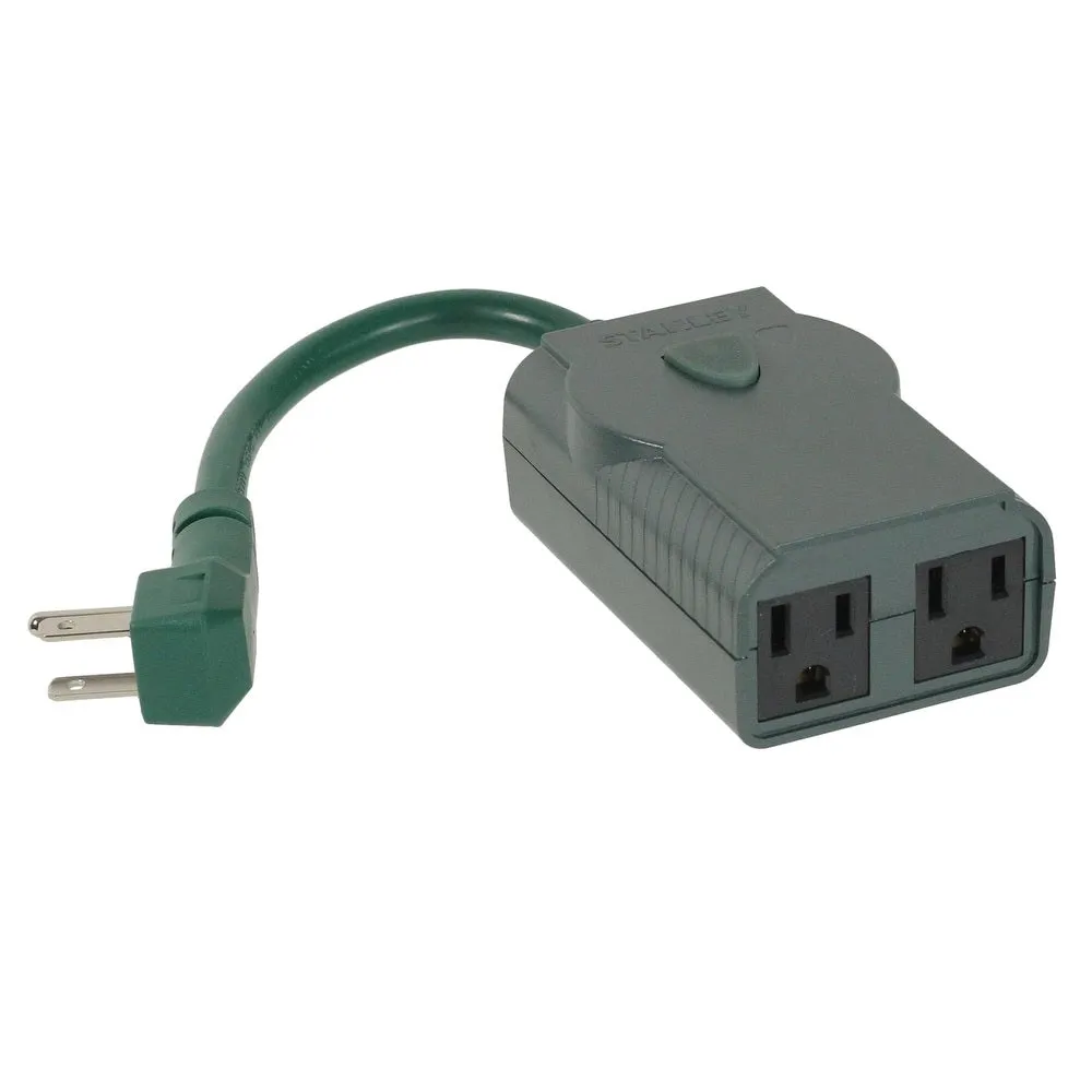 Stanley 2-Outlet Twin Outdoor Electrical Remote with Photocell Option
