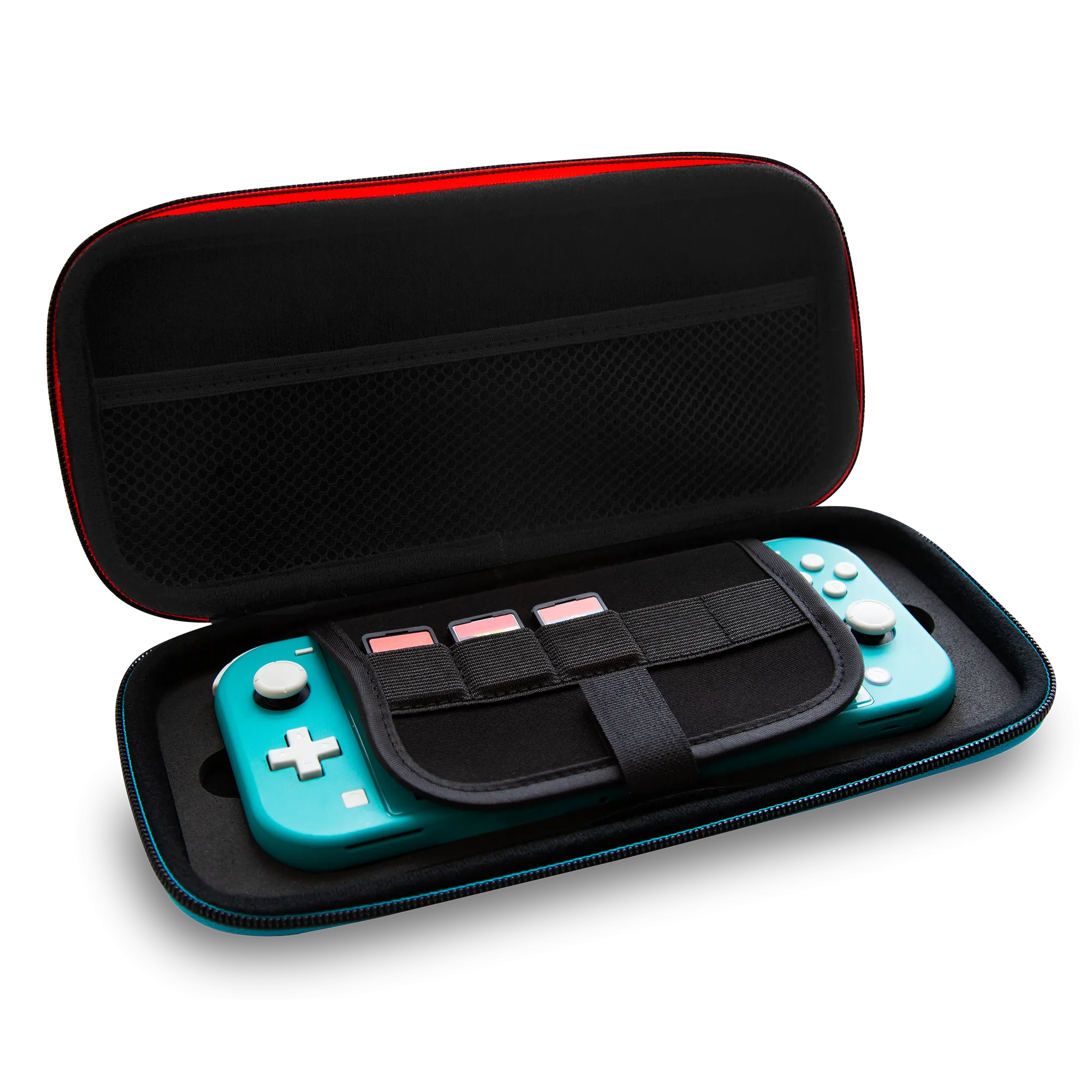 Stealth Premium Travel Kit for Nintendo Switch, Switch Lite & OLED - Gaming Headset, Braided Cable & Travel Case - Neon Red and Blue