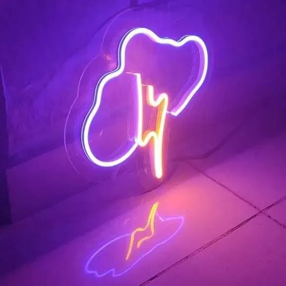 Thunder Cloud Neon Signs - Unique Designs at Neonwale.in